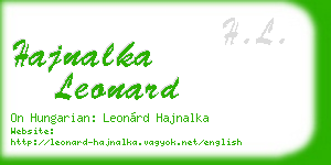 hajnalka leonard business card